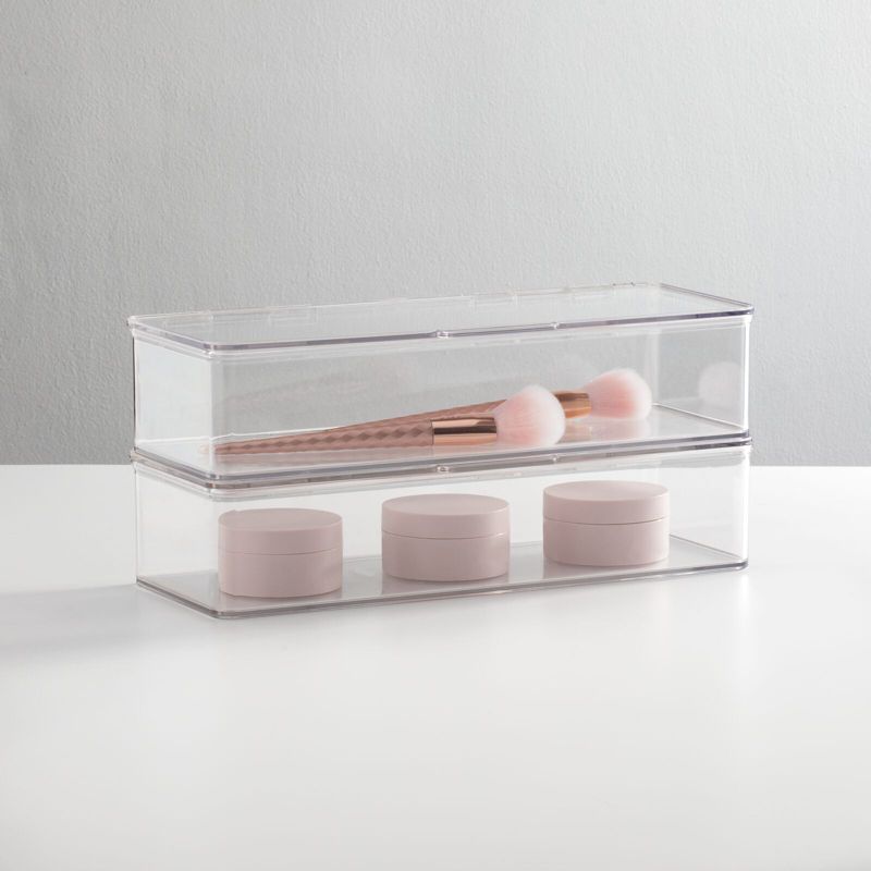 mDesign Plastic Cosmetic Vanity Storage Organizer Box, 3 of 10