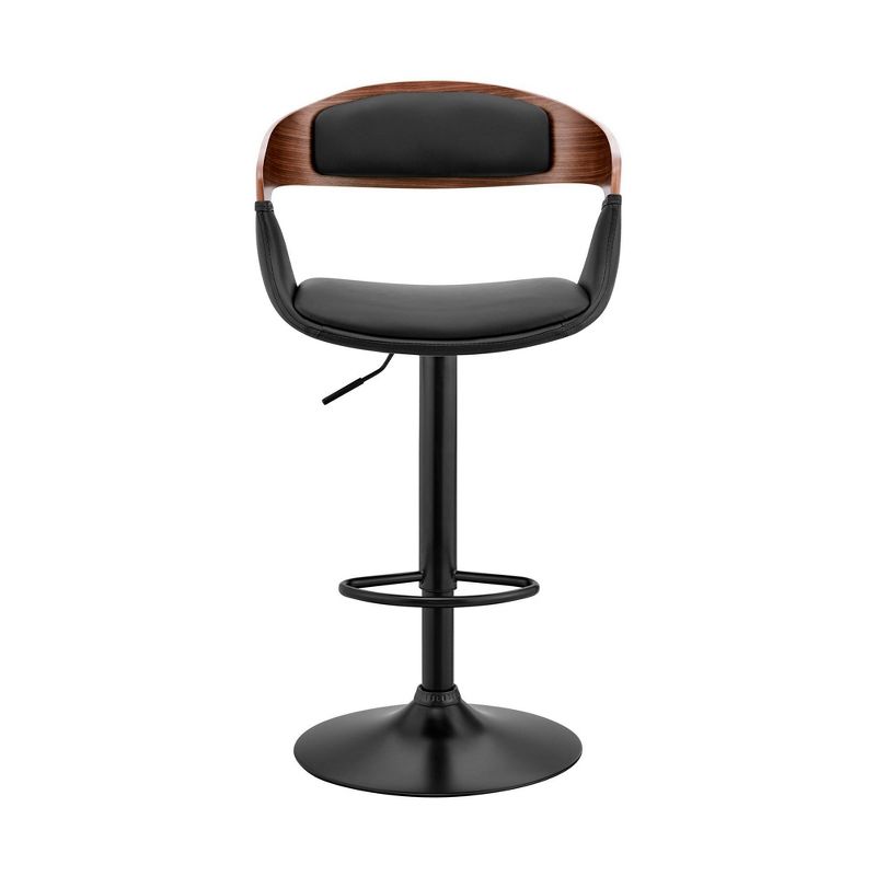 Benson Adjustable Counter Height Barstool with Faux Leather Seat - Armen Living, 3 of 12