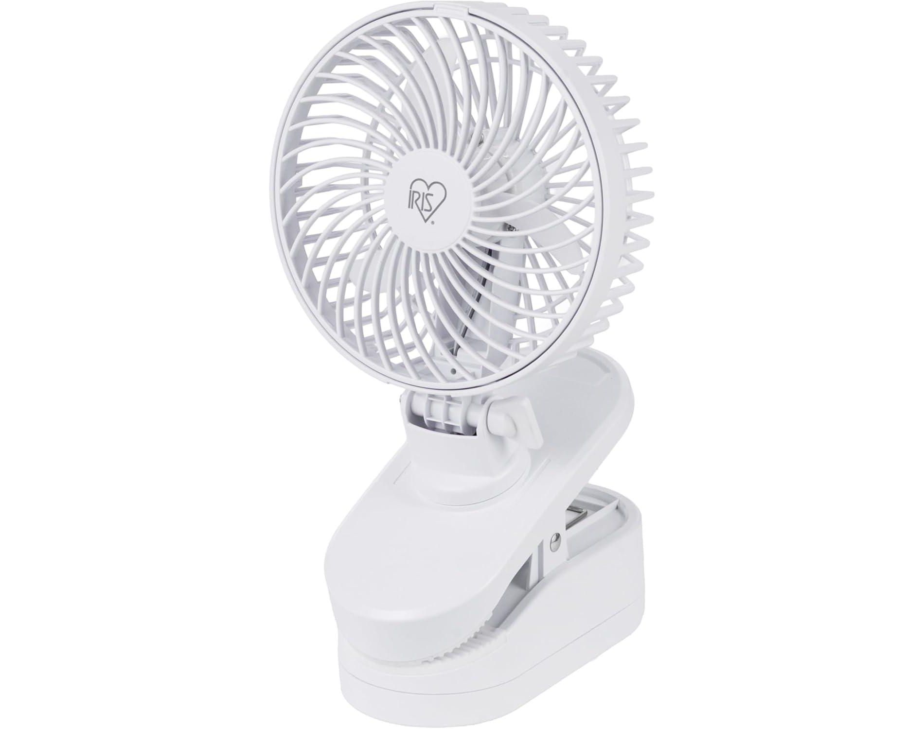 IRIS WOOZOO 5" Battery Operated Clip On, D-Battery Powered, Personal Portable Travel Fan