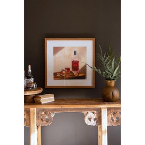 Framed Whiskey Painting 23.5" H – Multi Color Canvas Art with Glass By kalalou - 1 of 4
