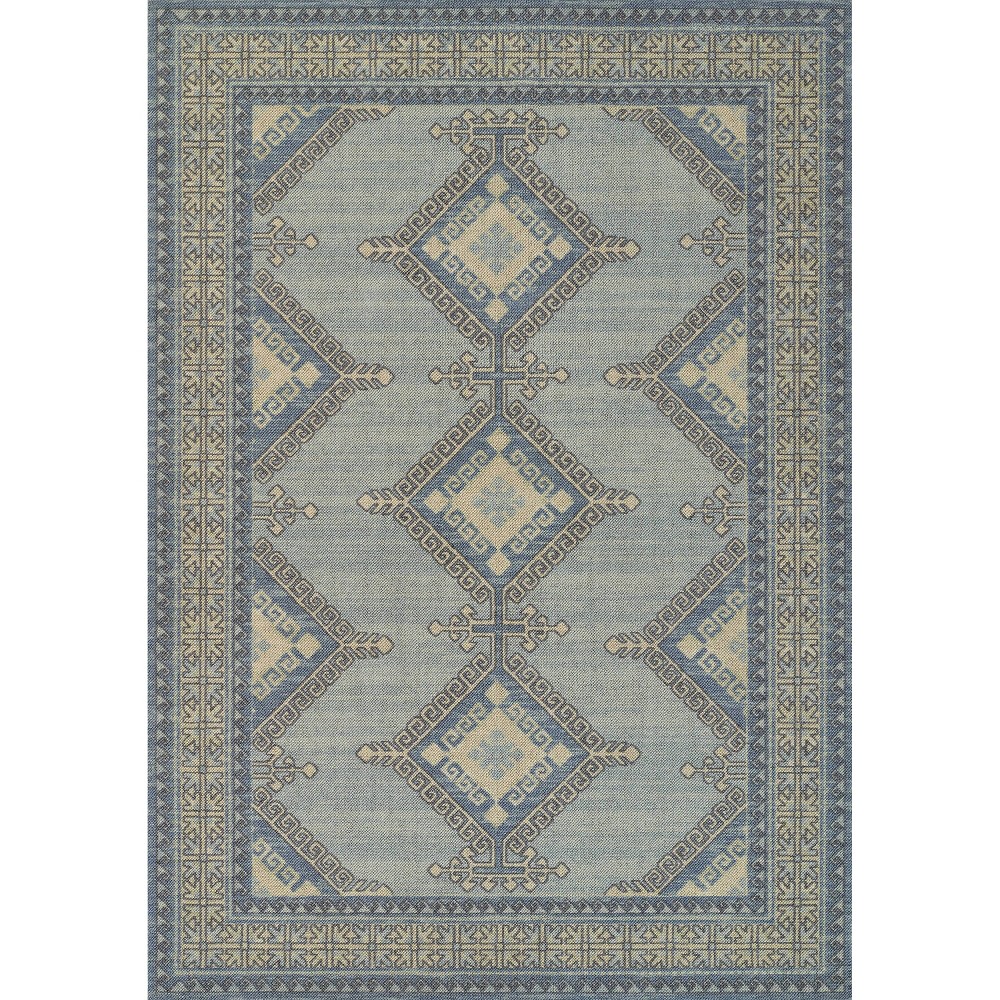 Photos - Area Rug Momeni 2'3"x7'6" Anatolia Kez Medallion Machine Loomed Runner Rug Blue: Classic Pattern, Wool & Nylon, Low Pile 