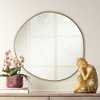 Possini Euro Design Rorschach Uneven Round Vanity Wall Mirror Modern Champagne Frame 30" Wide for Bathroom Bedroom Living Room Office Entryway House - 2 of 4