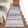 Non-Slip Striped Area Rug - Washable Low Pile Stain Resistant Foldable Mat for Living Room, Bedroom, Indoor Use - 3 of 4