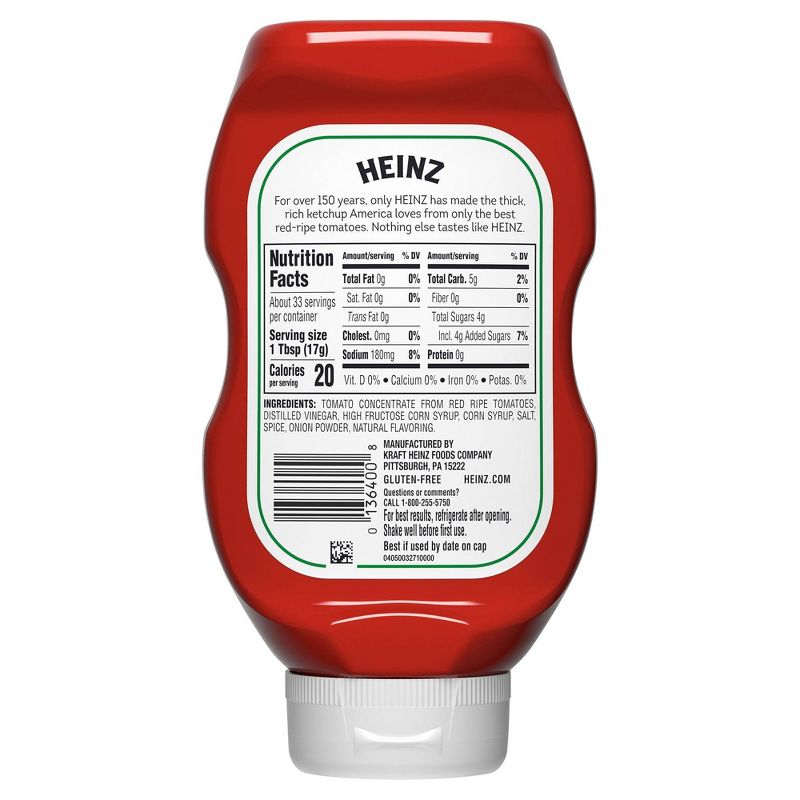 HEINZ Ketchup Squeeze Bottle - 20oz / 3pk, 3 of 4