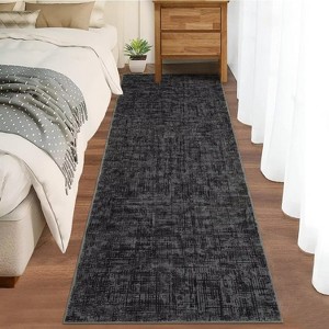 Washable Rugs for Living Room Modern Solid Area Rug Non-Slip Low Pile Bedroom Rug Soft Foldable Rug - 1 of 4