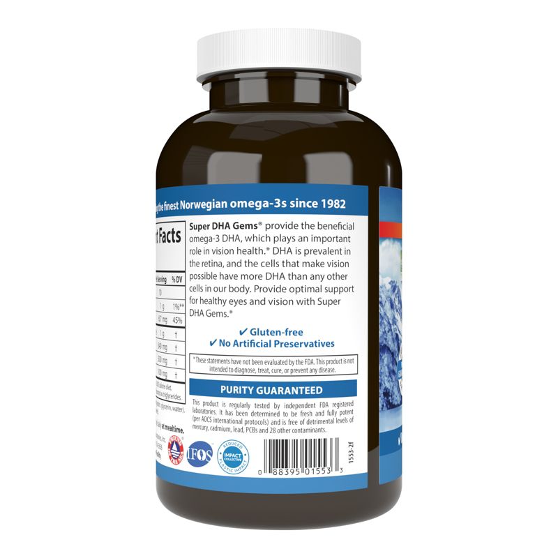 Carlson - Super DHA Gems, 500 mg DHA, Norwegian, Wild Caught, Sustainably Sourced, 3 of 8