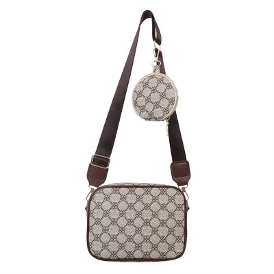 Boersma Vintage Pattern Crossbody Bag for Women – Luxury Shell-Shaped Shoulder Purse, Small Designer Square Handbag