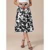 INSPIRE CHIC Women's Boho Floral Summer Elastic Waist Dressy Casual A-line Midi Skirts - 4 of 4