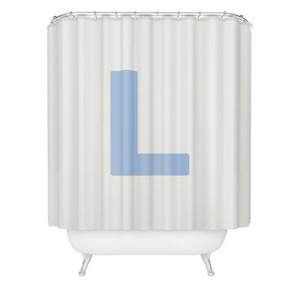 Deny Designs April Lane Art Block Monogram Shower Curtain - 1 of 3