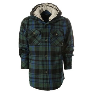 Gioberti Boy's 100% Cotton Removable Hoodie Plaid Checkered Flannel Shirt - 1 of 4