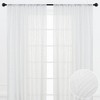 Chanasya 2pk Leaf Voile Sheer Window Curtain Panels - Set of 2 - 2 of 4