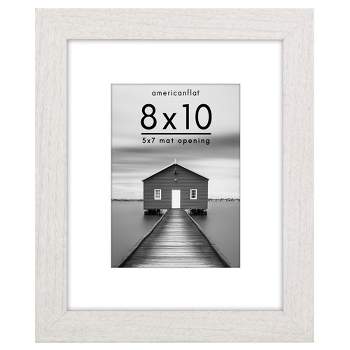 Americanflat Wide Molding Picture Frame with Mat