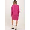 Pinkblush Dark Pink Exposed Seam Oversized Maternity Sweater Dress - 3 of 4