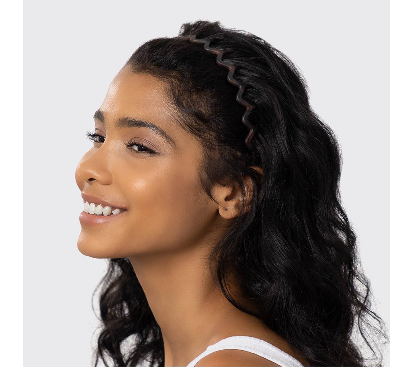 Аксессуары для волос Kitsch Rabs Zig Zag Recycled Headband - Black/Tortoise - 2pk, цвет: Чёрный — фото 3