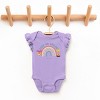 The Juniper Shop Mini Smiley Keep On Smiling Rainbow Flutter Sleeve Bodysuit - 2 of 4