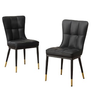 Bekrvio Leather Dining Room Chairs, Set of 2 - 1 of 4