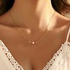 14K Gold Plated Pearl Necklace for Women, Dainty Adjustable Pendant, Minimalist Jewelry Gift - 2 of 4