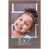 PosterPalooza | Photo Size Shabby Chic Brown Picture Frame - UV Acrylic, Foam Board Backing, Hanging Hardware - 2 of 4