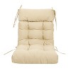 ARTPLAN All Weather Chair Outdoor Cushions of Adirondack Chair with High Back Wicker Tufted Pillow for Outdoor Furniture - 3 of 4