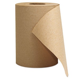 GEN Hardwound Roll Towels, 1-Ply, 8" x 300 ft, Brown, 12 Rolls/Carton - 1 of 1