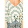 Women's Knotted Back Stripe Sweater - mystree - 2 of 2