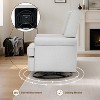 Swivel Rocker Chair, Nursery Breastfeeding Maternity Chair, Swivel Glider, Comfy Upholstered Glider Rocking Chair for Living Room and Office - 4 of 4
