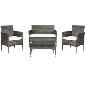 Abdul 4 Piece Living Set - Indoor/Outdoor - PAT7504 - Safavieh - 1 of 4