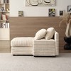 Lazy Sofa Couch Chaise Lounge Single Sofa Cloud Sleeper Sofa Corduroy/Chenille Upholstered Accent Chair Daybed, Beige/Black/Green/Blue-ModernLuxe - 4 of 4