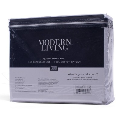 True White 300 Thread Count Cotton Full Sheet Set