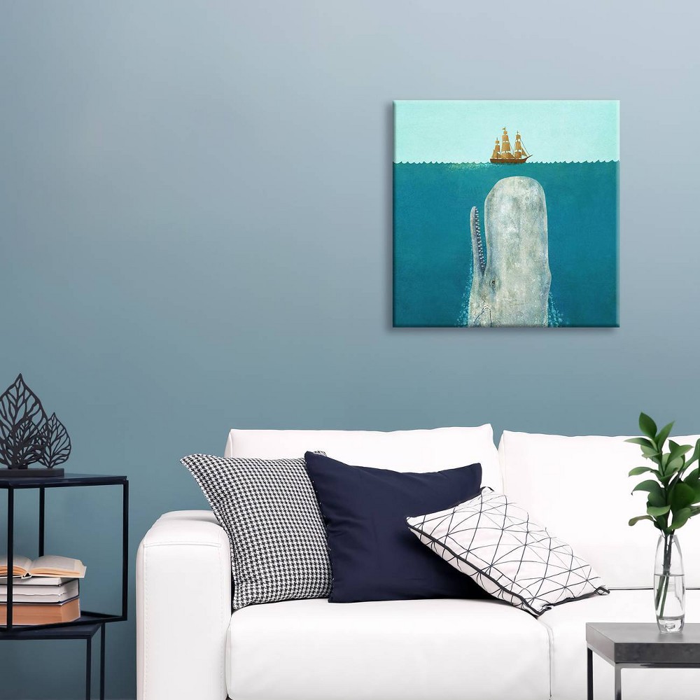 Photos - Other Decoration 26" x 26" x 0.75" iCanvas The Whale Square by Terry Fan Wall Canvas: Nautical Art