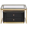 NicBex Modern Square Nesting Coffee Table Set with 2 Drawers and Glass Top for Living Room - 4 of 4