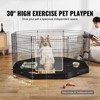 VEVOR Dog Playpen, 8 Pcs 30"H x 24"W Panels Foldable Metal Pet Exercise Pen, Dog Fence Indoor and Outdoor Pen with Door, 600D Oxford Fabric Bottom Pad - 3 of 4