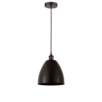 Edison Dome - 1 Light Cord Hung Mini Pendant In Industrial Style-12.88 Inches Tall and 9 Inches Wide