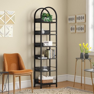 UbMelt Narrow Book Shelf Modern 6-Tier Open Storage Shelves Bookcase for Living Room,Bedroom,Office