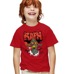 Tales Of The Teenage Mutant Ninja Turtles Raph Sewer Kids T Shirt For Youth, Red - 1 of 4