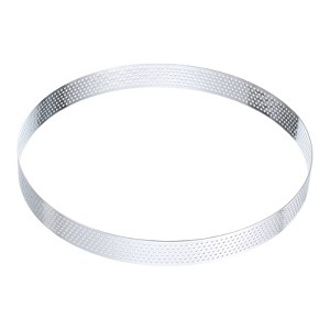 Unique Bargains Stainless Steel Non-Stick Perforated Baking Dessert Round Cake Ring - 1 of 4