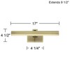 Possini Euro Design Henry 17" High Modern Picture Wall Lamp Light Fixture Mount Living Room Indoor Hallway Entry-way LED Hardwired Gold Antique Brass - 4 of 4
