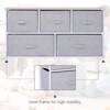 40" L 5 Drawer Horizontal Storage Cube Dresser Unit Bedroom Organizer Livingroom Shelf Tower with Fabric Bins - 4 of 4