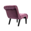 NicBex Modern Ergonomic Accent Chair, Velvet Fabric Recliner Chair with Back and Wood Legs for Living Room, Bedroom - 4 of 4