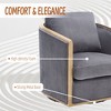 NicBex Modern Swivel Accent Chair, Boucle Sofa Chair with Rattan Frame and Metal Base for Bedroom, High-Density Cushioning - 4 of 4