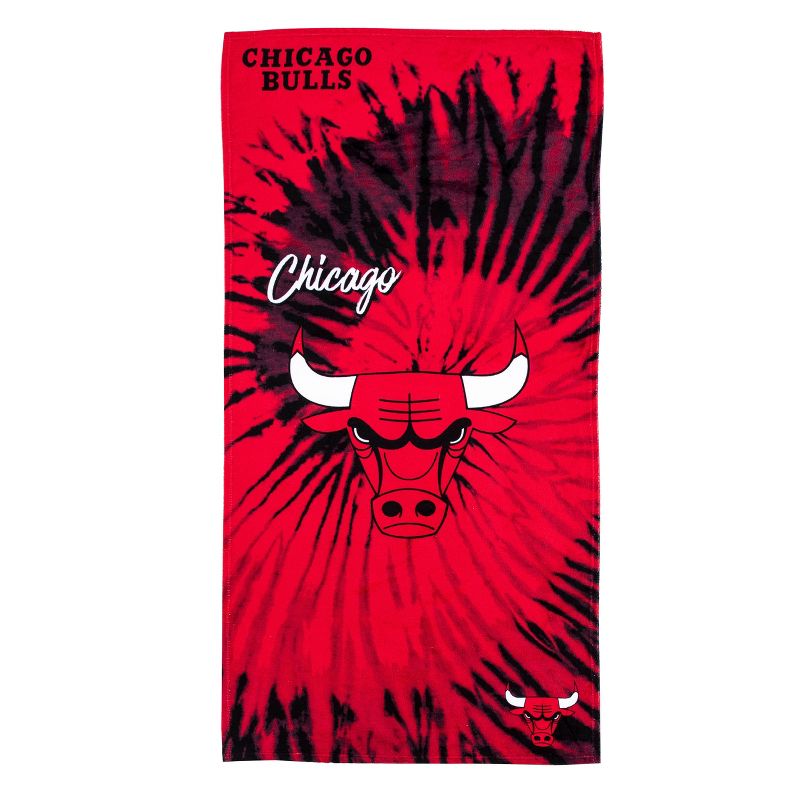 NBA Chicago Bulls Pyschedelic Beach Towel, 1 of 7