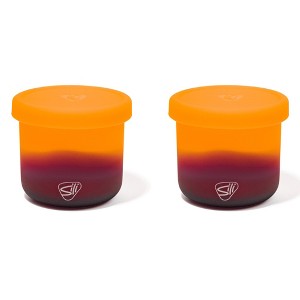 Silipint: Silicone 10oz Lidded Bowls: 2 Pack Sun Storm - 1 of 4