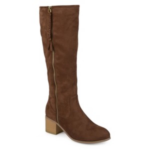 Journee Collection Womens Sanora Stacked Heel Riding Boots - 1 of 4