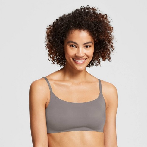 True & Co. True Everybody Women's Adjustable Strap Scoop Neck Bra - Gray Xs  : Target