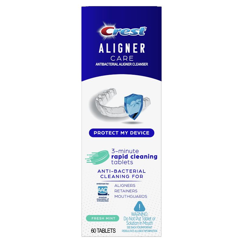 Crest Aligner Care Rapid Cleaning Tablets for Aligners, Retainers, Mouthguards - 60ct, 1 of 11