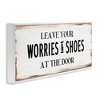 Stupell Industries Worries & Shoes At Door Phrase, 24" x 10" - 3 of 4