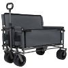 3-in-1 Convertible Folding Wagon Cart with Bench Seat & Storage - 500lbs Heavy-Duty Utility Wagon, 180L Capacity All-Terrain Wheels for Camping, Beach - 2 of 4