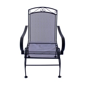 Living Accents Winston Black Steel Frame Spring Dining Chair - 1 of 1