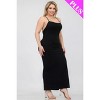 Slickblue Women's Plus Size Crisscross Back Maxi Dress, Thigh Split, Stretchy Fabric, Color and Size Options - 4 of 4