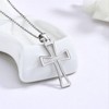 Clotth Sterling Silver Cross Necklace for Women - 925 Silver Choker with Cubic Zirconia,Faith-Based Accessory for Wedding,Birthday - 2 of 4